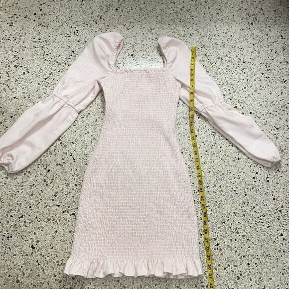 Gianni Bini pink white gingham off shoulder mini dress XS - Picture 6 of 8